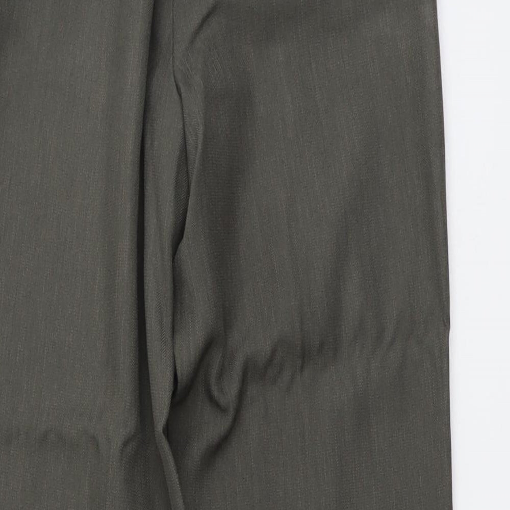 Womens UK Size 8 Marks and Spencer Regular Fit Green Trousers