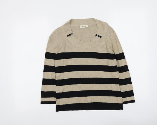 Womens UK Size M Precis Beige Pullover Jumper