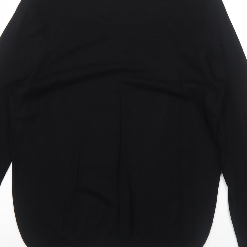 George Womens Black Round Neck Viscose Pullover Jumper Size 10