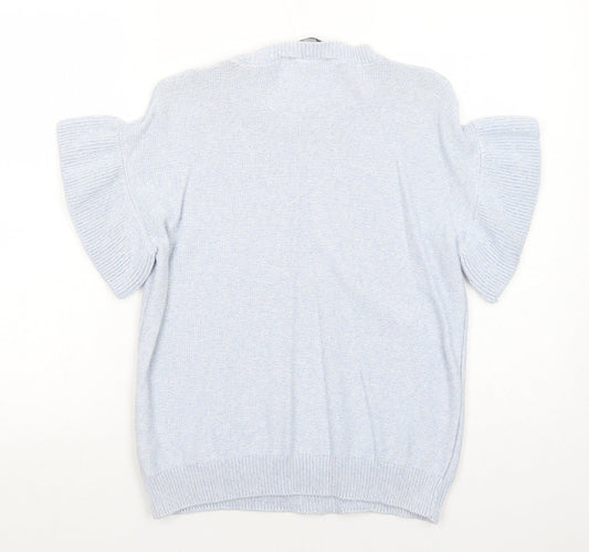 Womens UK Size S Marks and Spencer Blue Pullover Jumper