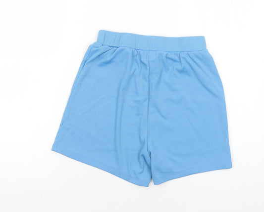 SheIn Womens Blue Nylon Sweat Shorts Size S Regular Pull On