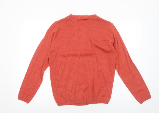 Womens UK Size S EWM Orange Pullover Jumper