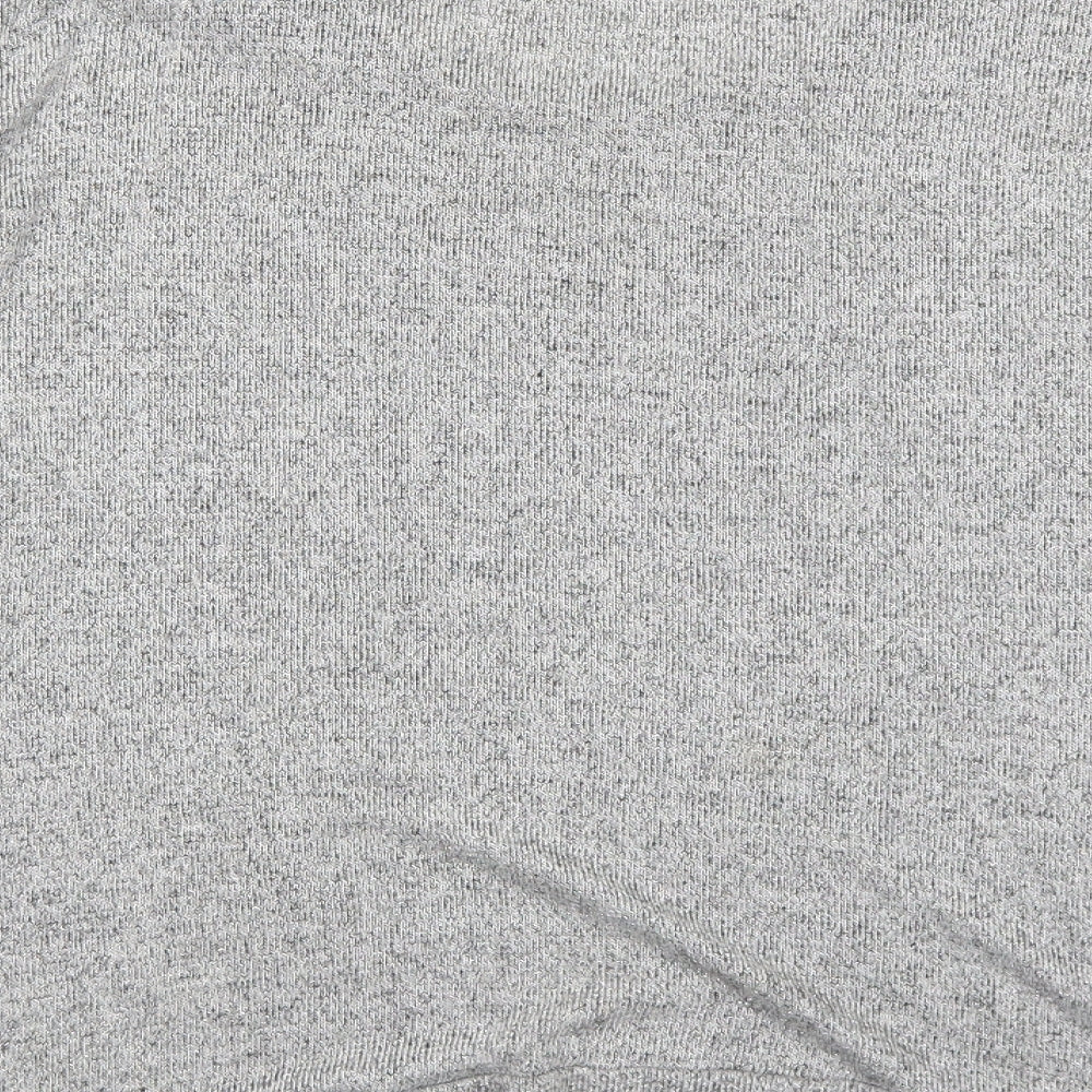 LEFTIES Womens Grey Scoop Neck Polyester Pullover Jumper Size M