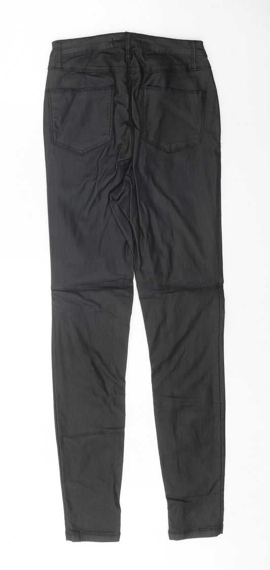 Denim & Co. Womens Black Viscose Jegging Trousers Size 8 Regular Zip