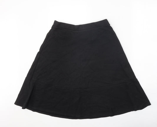 H&M Womens Black Polyester A-Line Skirt Size M