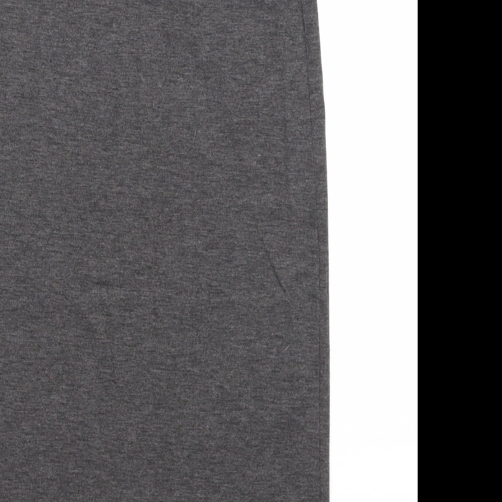Boohoo Womens Grey Viscose Straight & Pencil Skirt Size 10