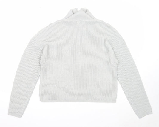 Womens UK Size M Brave Soul Grey Pullover Jumper
