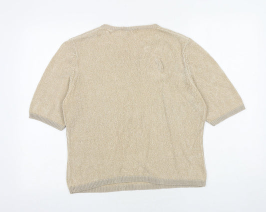Womens UK Size 14 Marks and Spencer Beige Pullover Jumper