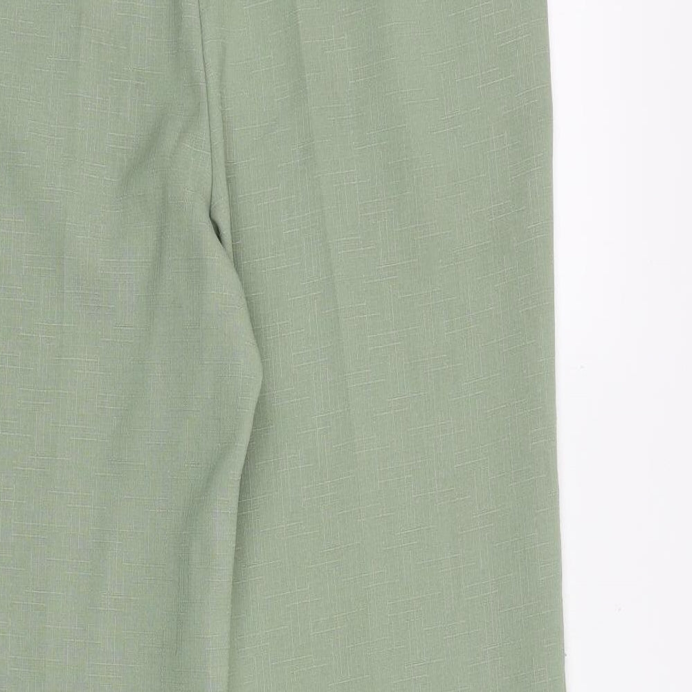 Classics Womens Green Polyester Trousers Size 10 Regular