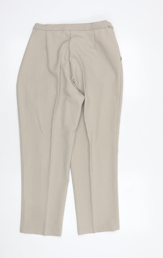 Womens UK Size 12 Damart Regular Fit Beige Trousers