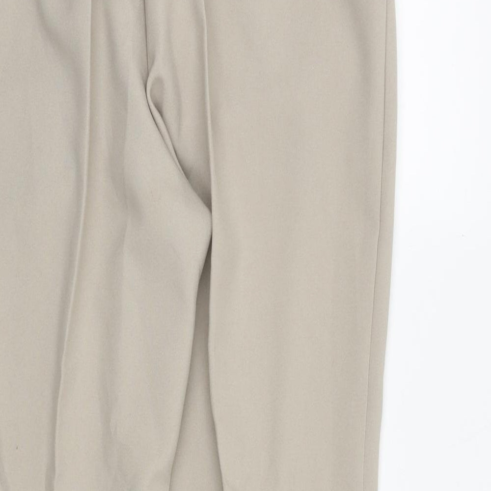 Womens UK Size 12 Damart Regular Fit Beige Trousers