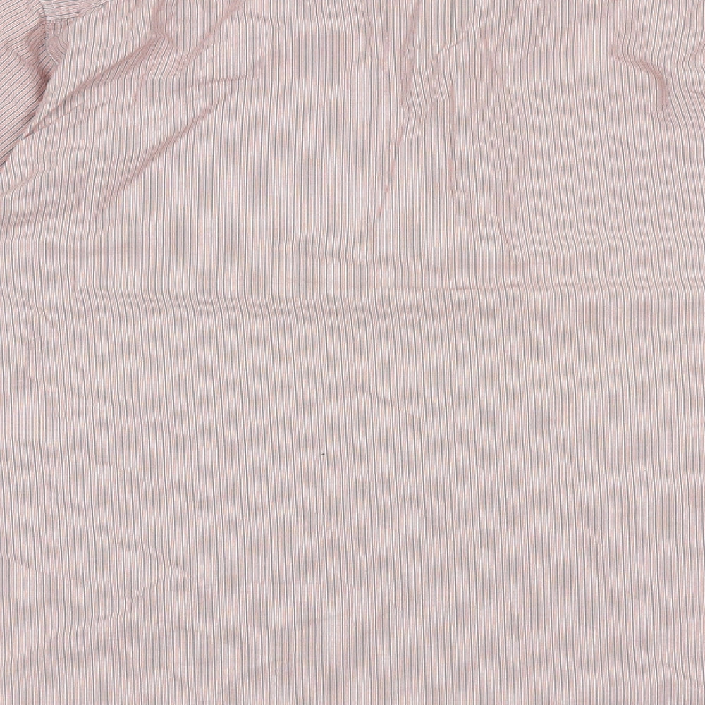 Mens UK Size L Marks and Spencer Red Button-Up Long Sleeve Casual Shirt