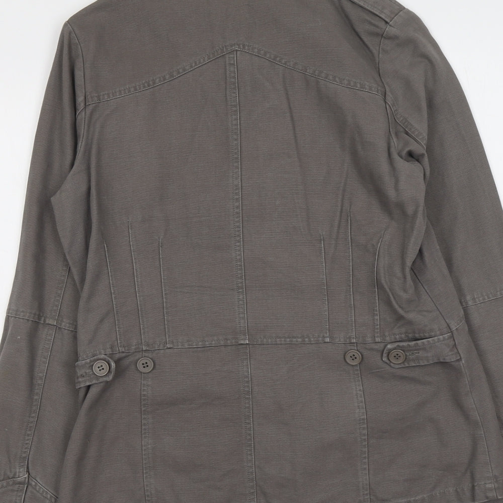 Quiz Womens Grey Jacket Size 10 Button