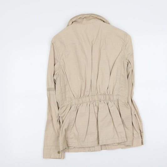 H&M Womens Beige Jacket Size 4 Zip