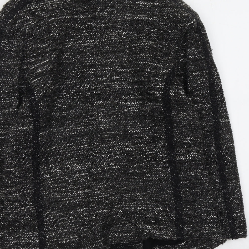 Ann Taylor Womens Grey Geometric Jacket Size M Zip