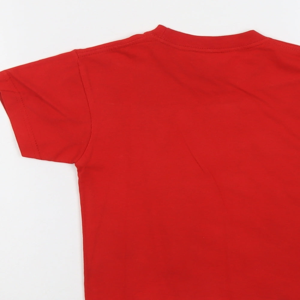 JHK Boys Red Cotton Pullover T-Shirt Size 5-6 Years Crew Neck Pullover - Bull Spanish Fiesta