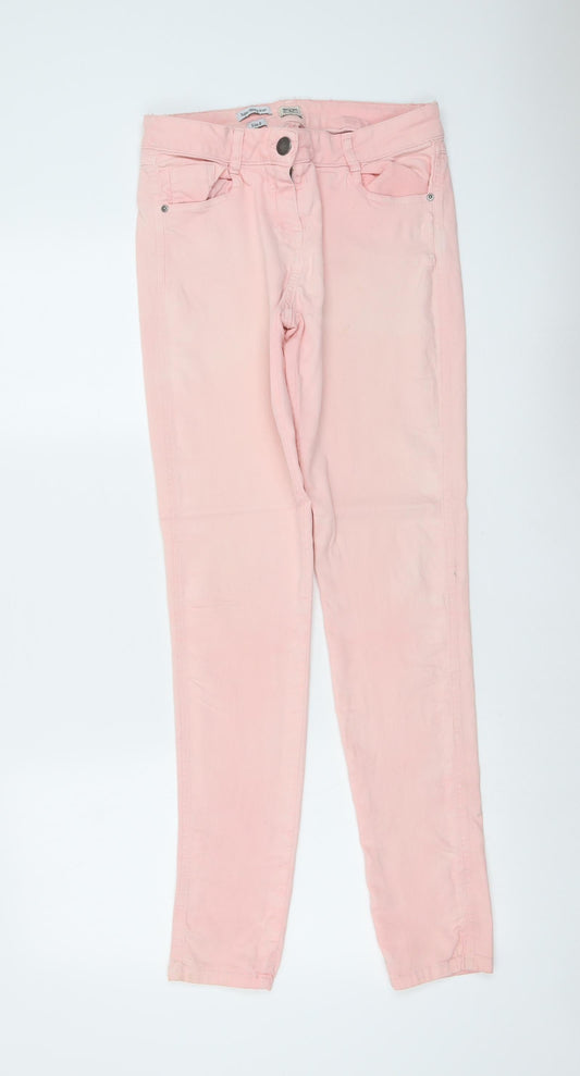 Womens UK Size 8 F&F Regular Fit Skinny Pink Jeans