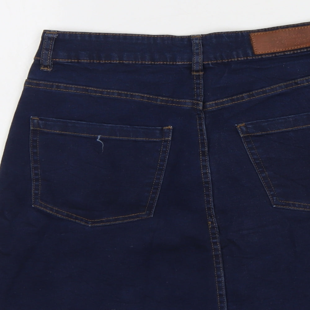 Womens UK Size M VERO MODA A-Line Denim Skirt