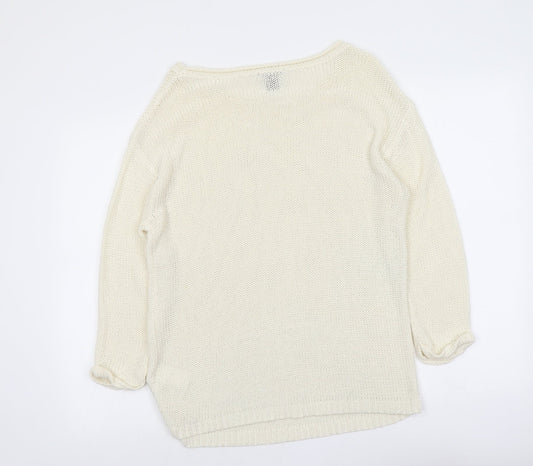 Womens UK Size M H&M Ivory Pullover Jumper