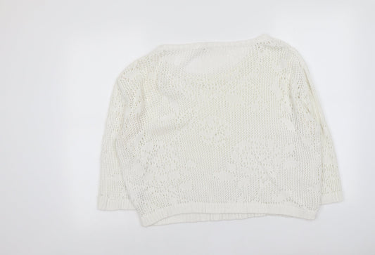 Womens UK Size 8 NEXT Ivory Pullover Jumper