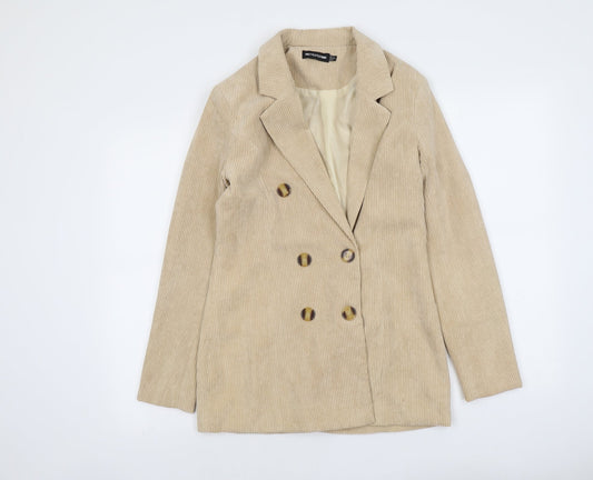 Womens UK Size 4 PRETTYLITTLETHING Beige Jacket
