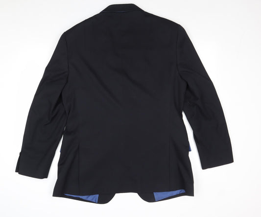 Marks and Spencer Mens Blue Polyester Jacket Suit Jacket Size 42 Regular