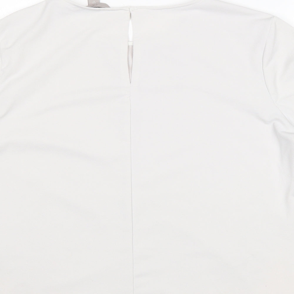 Womens UK Size M H&M White Basic Blouse