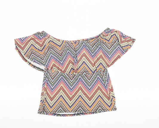 Womens UK Size 4 Atmosphere Multicoloured Basic Blouse