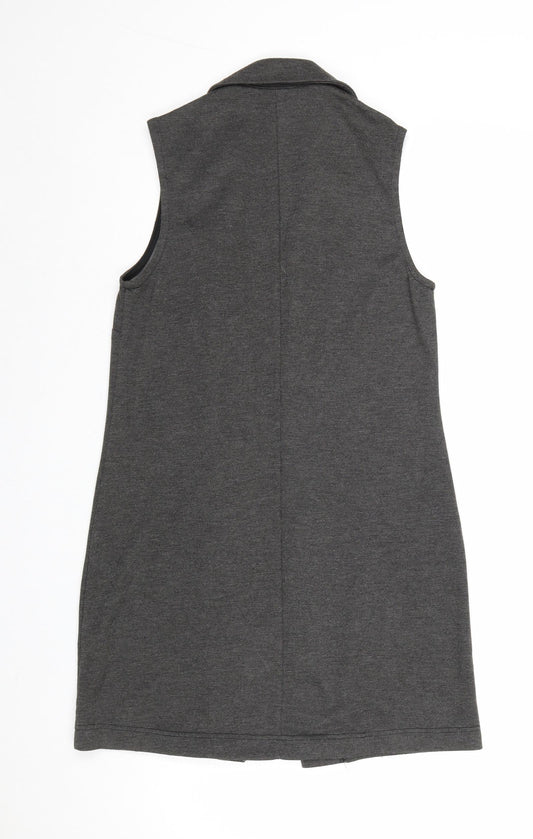 Womens UK Size 8 New Look Grey Gilet