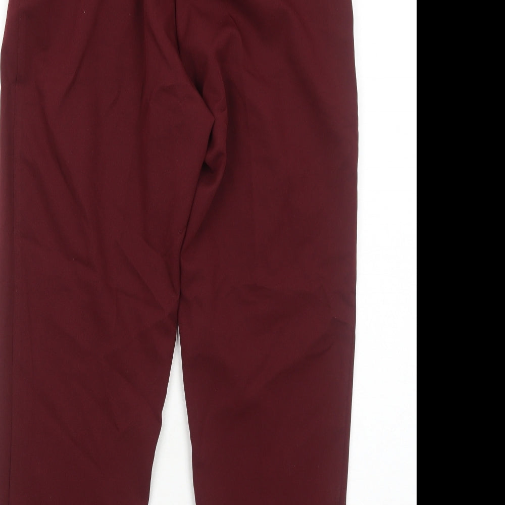 Womens UK Size 8 New Look Regular Fit Red Trousers