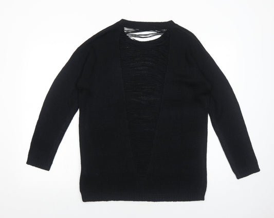 Womens UK Size 14 South Black Pullover Jumper