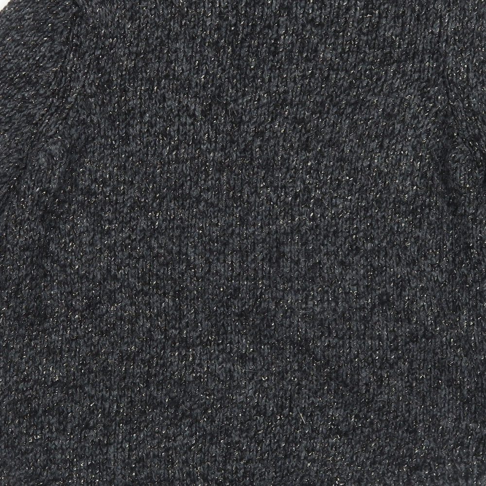 TU Womens Grey Round Neck Polyester Pullover Jumper Size 10