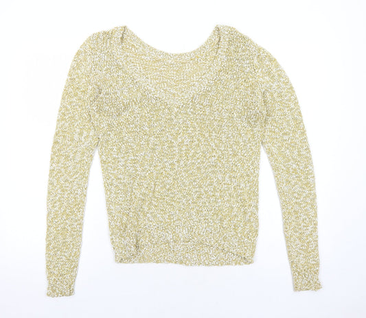 Womens UK Size S VILA Yellow Pullover Jumper