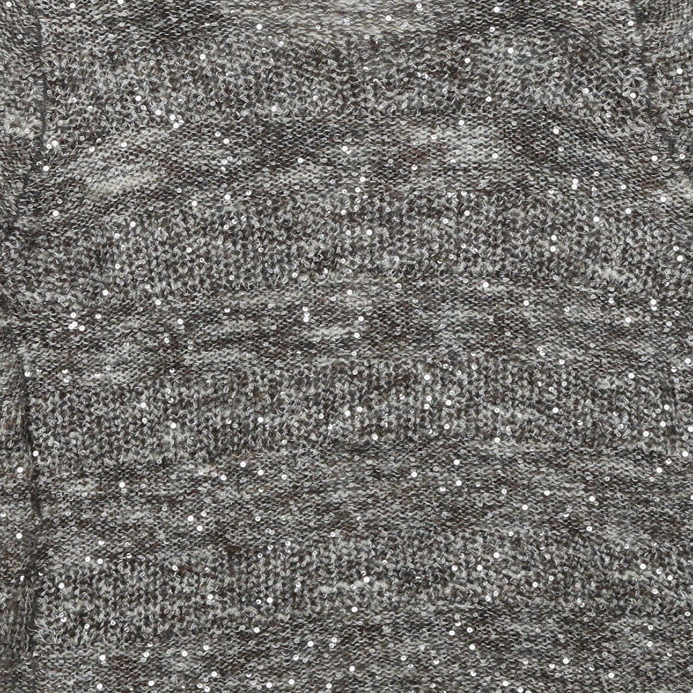 Womens UK Size 12 Marks and Spencer Grey Cardigan Jumper