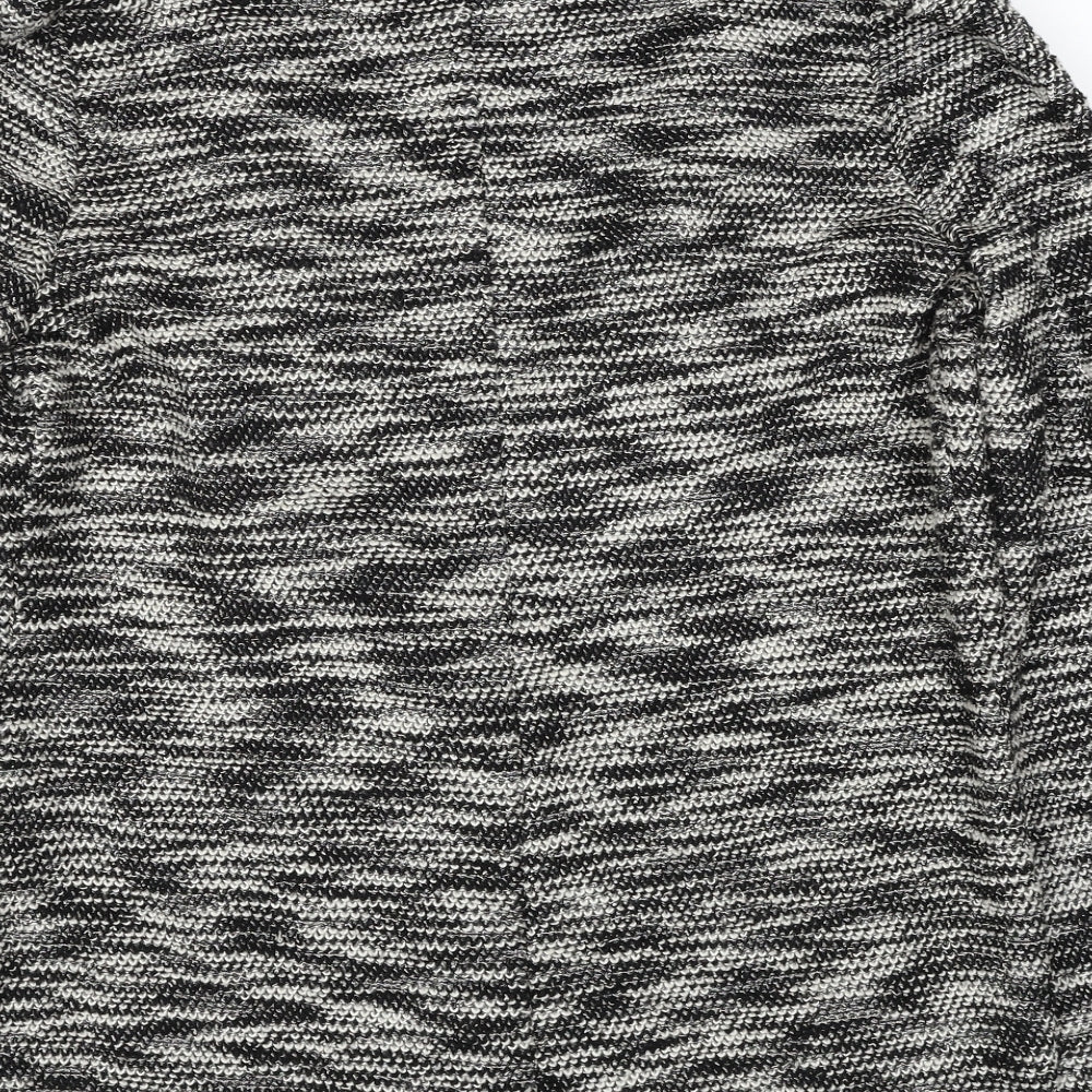 George Womens Black Geometric Jacket Blazer Size 12