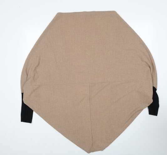 SheIn Womens Brown V-Neck Polyester Pullover Jumper Size XS