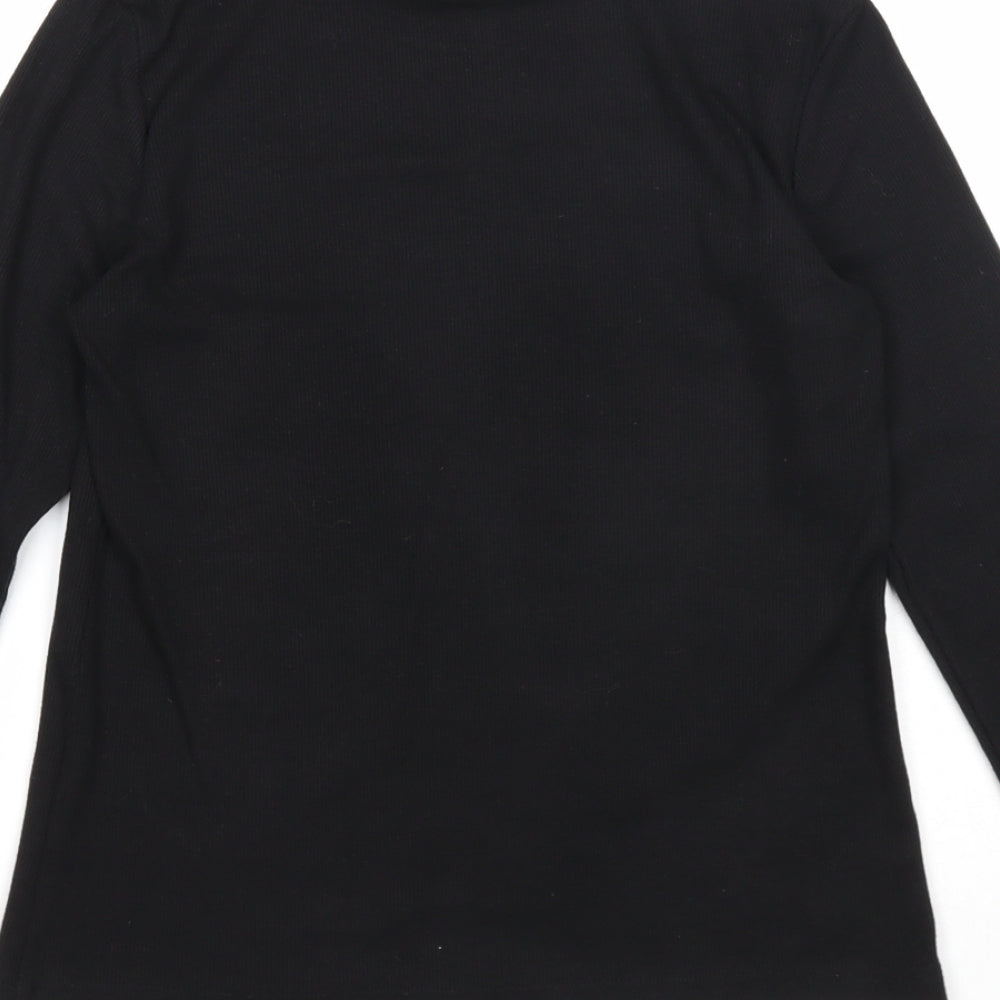 SheIn Womens Black High Neck Polyester Pullover Jumper Size M