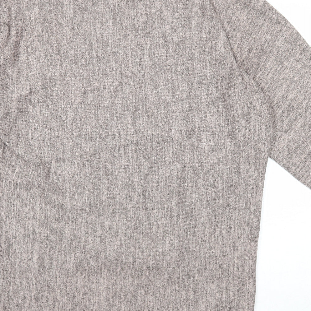 Apricot Womens Grey Scoop Neck Acrylic Pullover Jumper Size 10