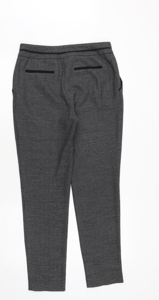 George Womens Grey Polyester Trousers Size 8 Regular Zip