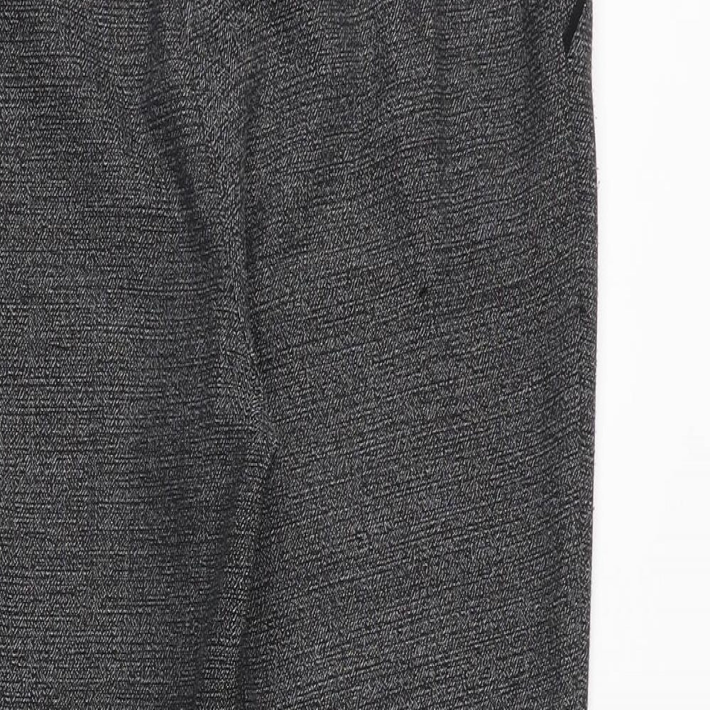 George Womens Grey Polyester Trousers Size 8 Regular Zip
