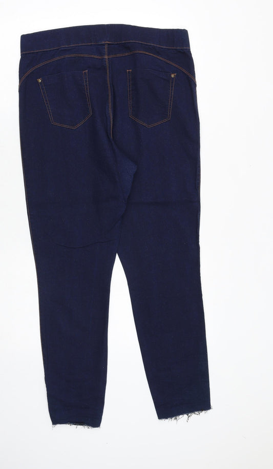 Denim & Co. Womens Blue Cotton Jegging Jeans Size 16 Regular