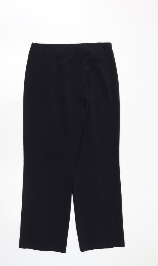 Gerry Weber Womens Blue Polyester Trousers Size 14 Regular Zip