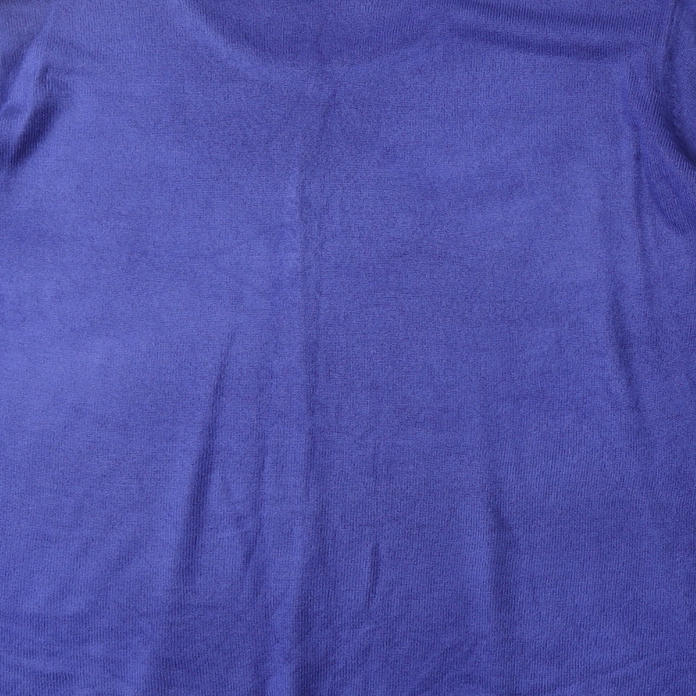 PREWOR Womens Blue Boat Neck Acrylic Pullover Jumper Size XL