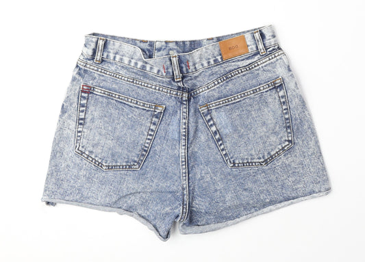BDG Womens Blue 100% Cotton Mom Shorts Size 28 in Regular Zip