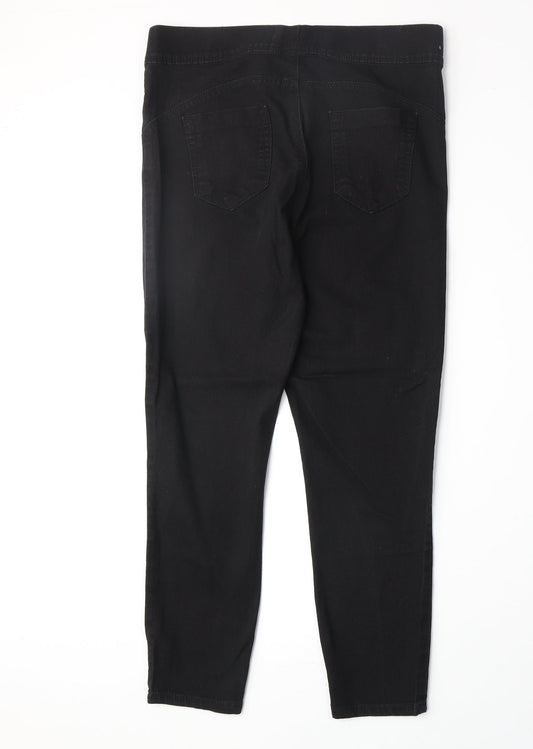 Denim & Co. Womens Black Cotton Jegging Jeans Size 12 Regular