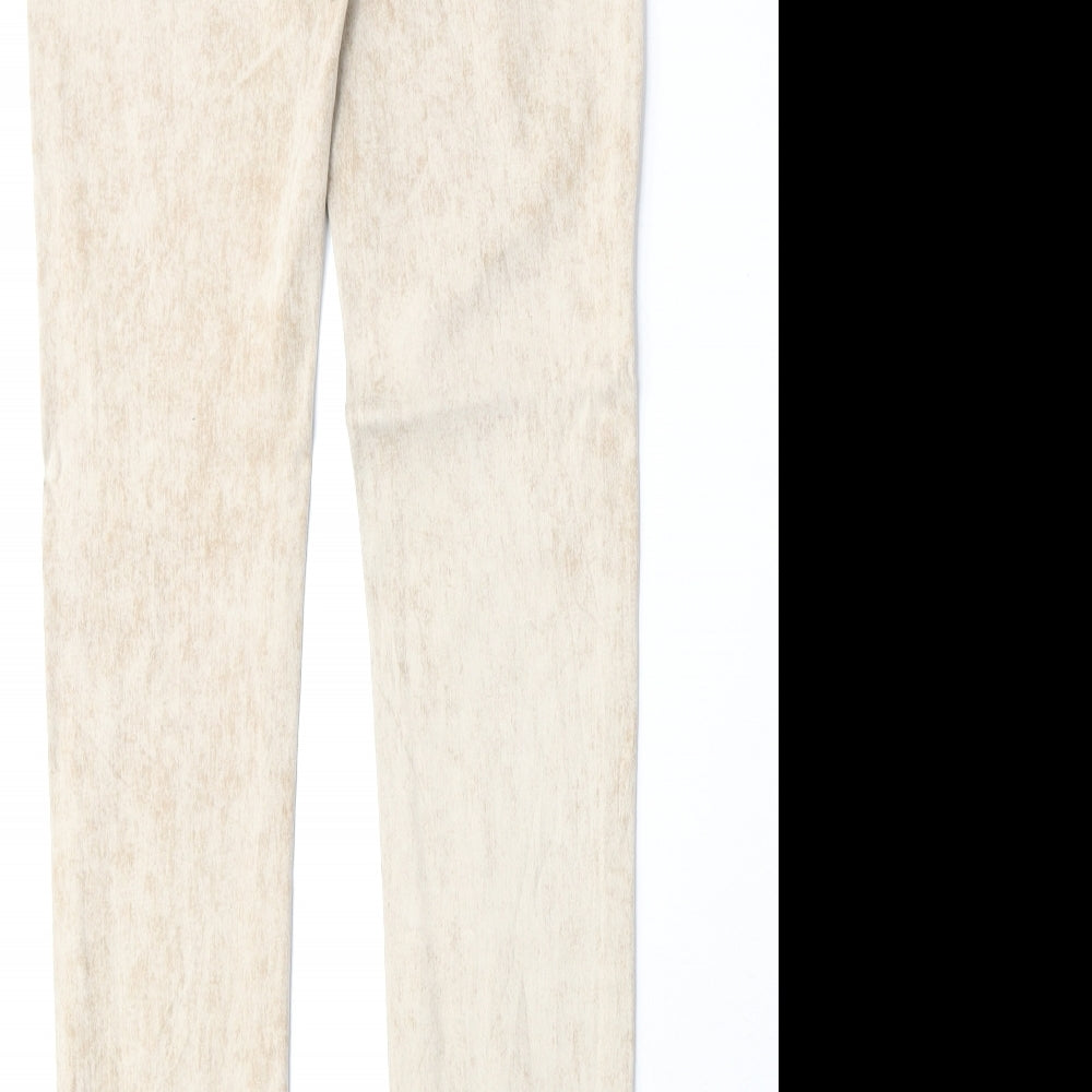 Original Denim Womens Beige Cotton Skinny Jeans Size 28 in Regular Zip