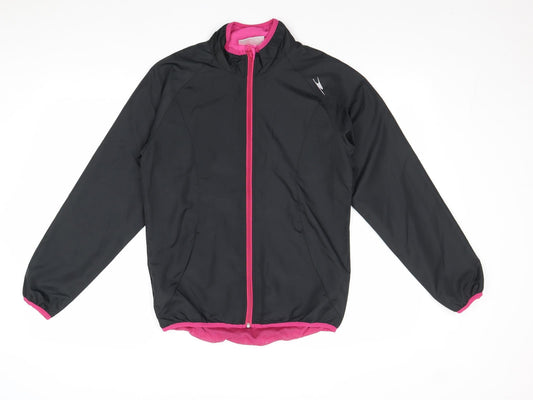 Womens UK Size S Crane Black Windbreaker Coat
