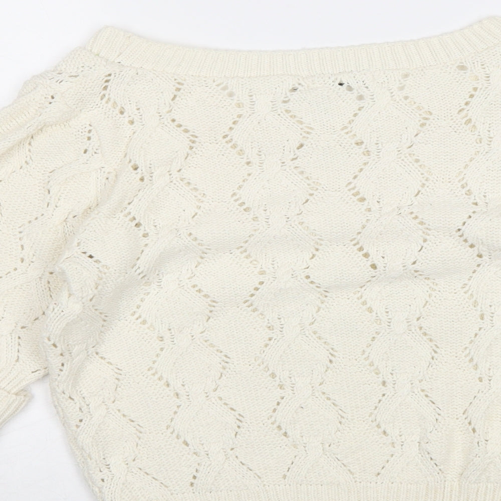 Womens UK Size 10 New Look Ivory Pullover Jumper