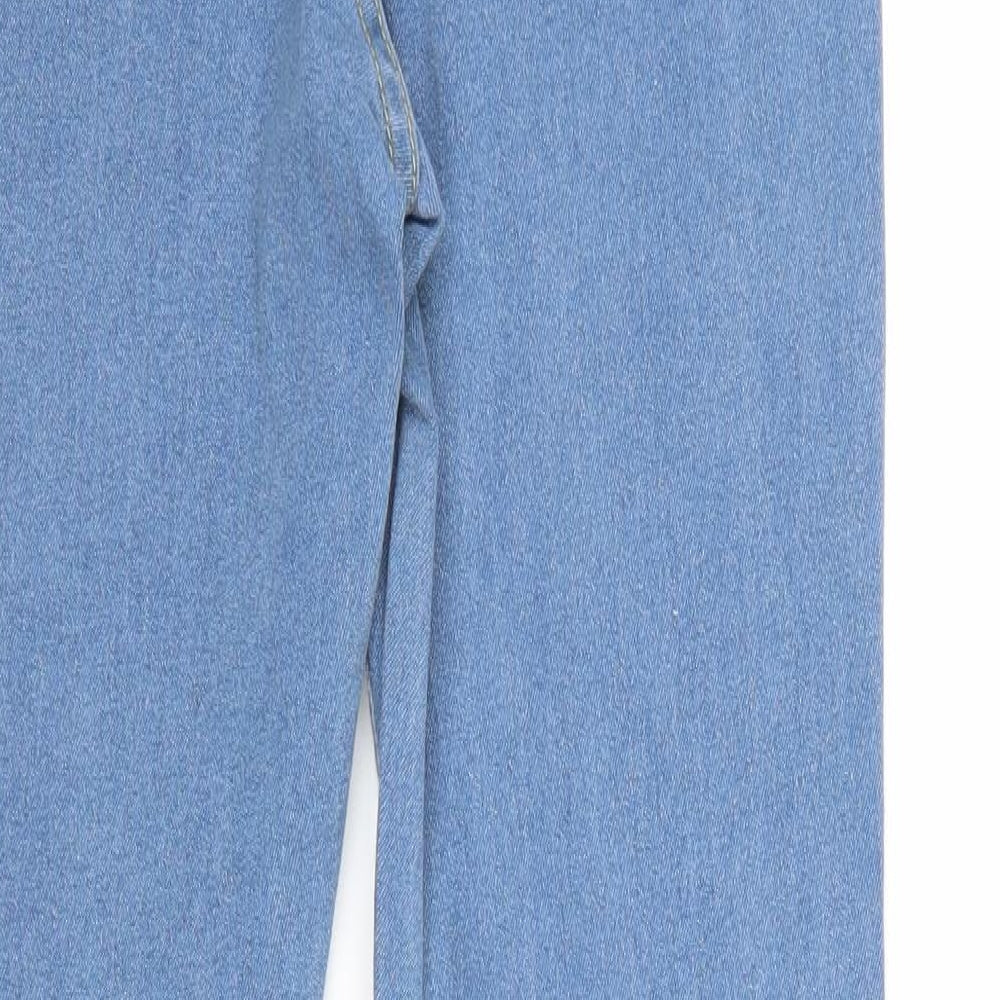 Boohoo Womens Blue Cotton Skinny Jeans Size 6 Regular Zip