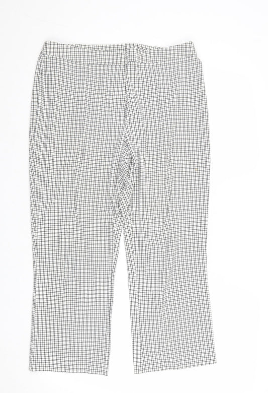 Womens UK Size 32 in Marks and Spencer Regular Fit White Trousers